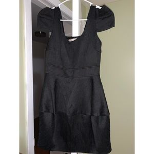 Black peplum dress